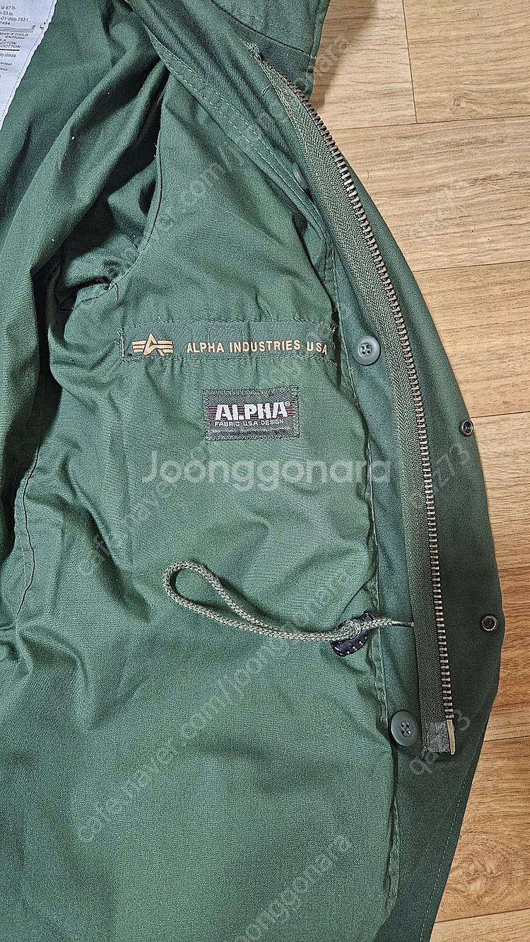알파인더스트리 m65 야상 판매 합니다--5