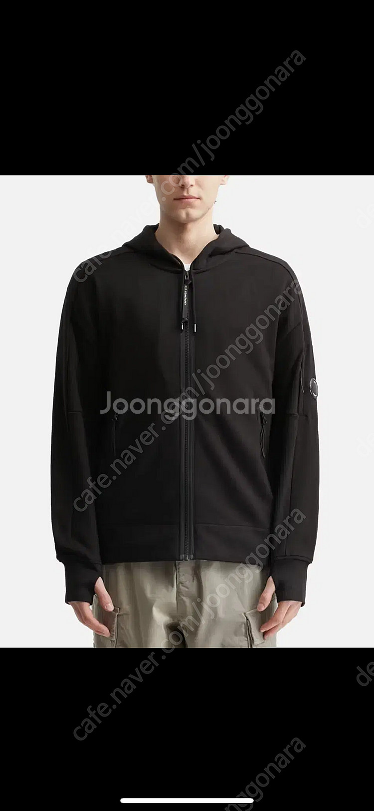 C.P 컴퍼니 후드 집업 블랙 새상품 CP컴퍼니--0