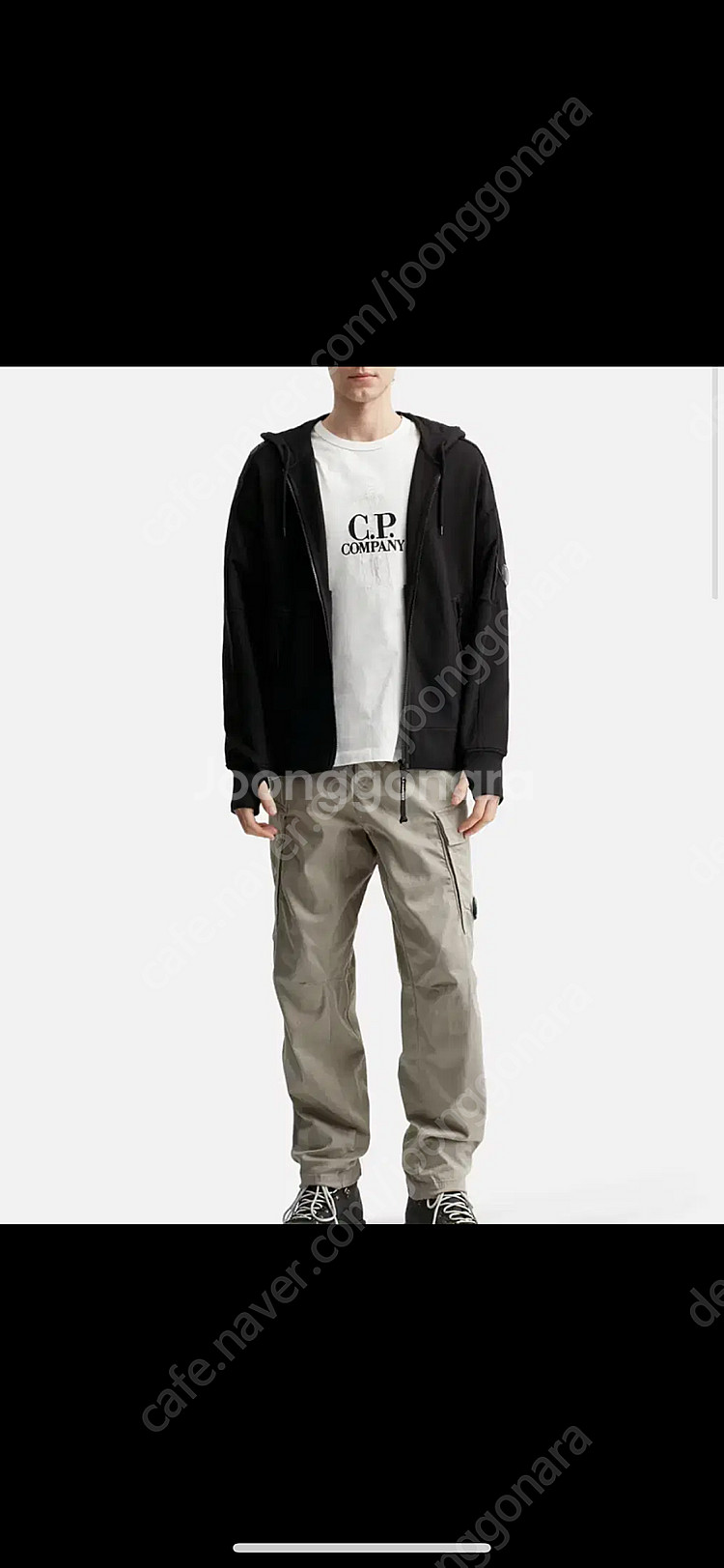 C.P 컴퍼니 후드 집업 블랙 새상품 CP컴퍼니--3