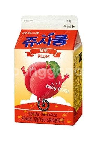 CU편의점 빙그레)쥬시쿨자두 or 빙그레)쥬시쿨복숭아 ...--0