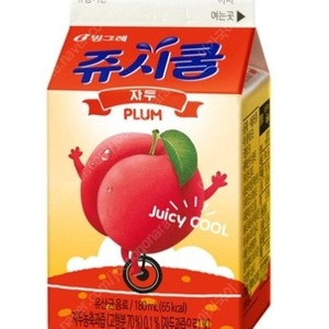 CU편의점 빙그레)쥬시쿨자두 or 빙그레)쥬시쿨복숭아 300원 판매합니다~