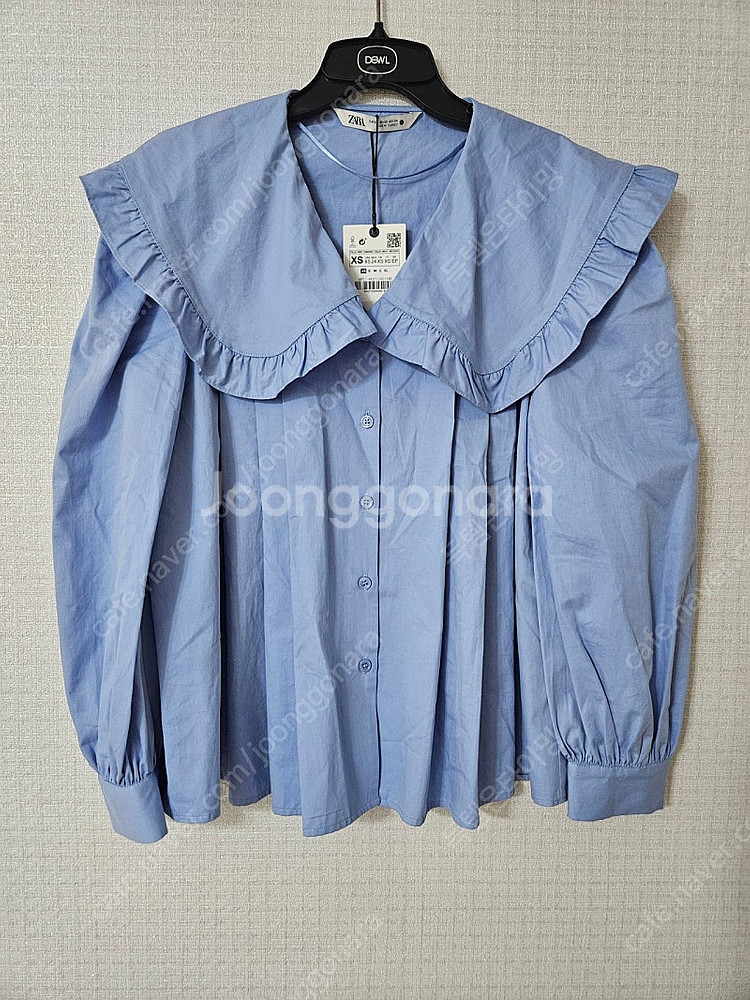 [새상품] ZARA 자라 피터팬카라 포플린 블라우스 베...--3