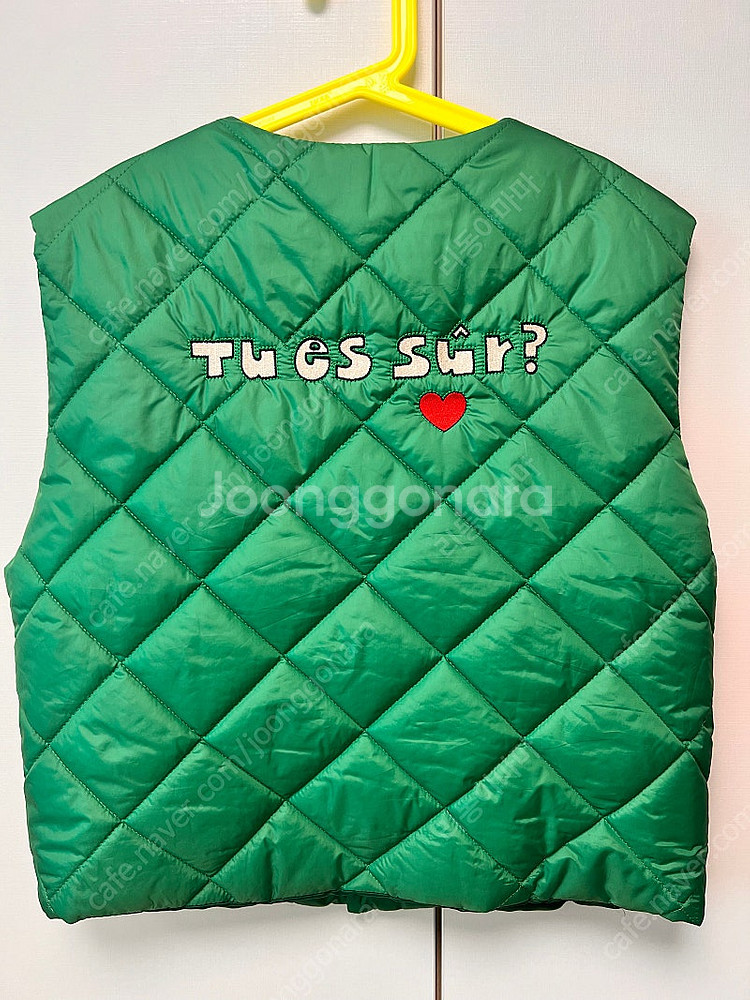 리미떼두두 퀼팅 패딩 조끼 그린 XL(120)--5