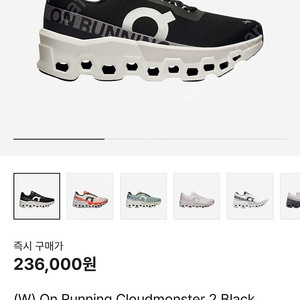 온러닝 클라우드몬스터2 블랙(한섬 타임 마인 시스템 랑방 시스템 더캐시미어)