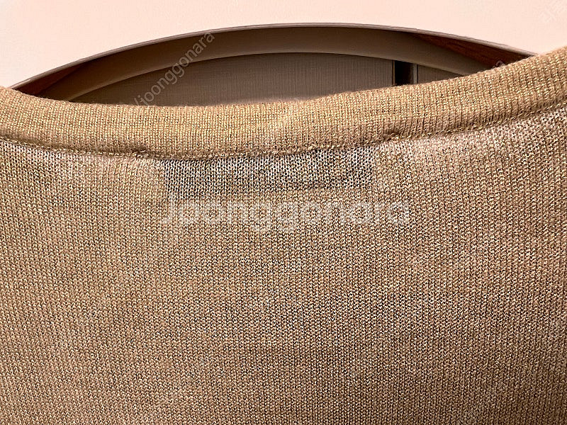 자라 메탈릭 니트 탑 반팔 티셔츠 M--4