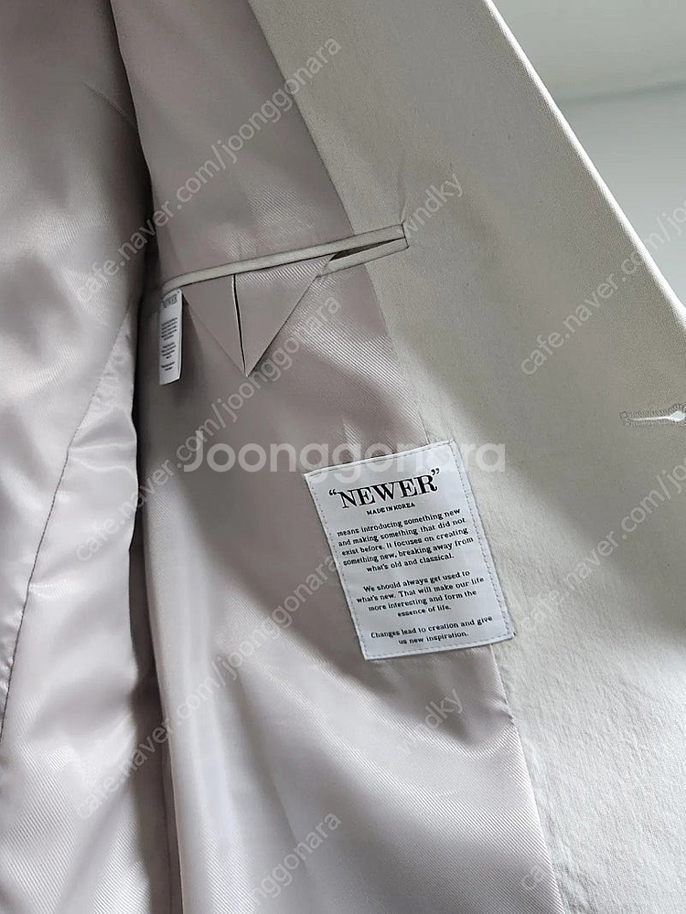 투버튼 자켓 셋업 그레이(XL) 택포--4