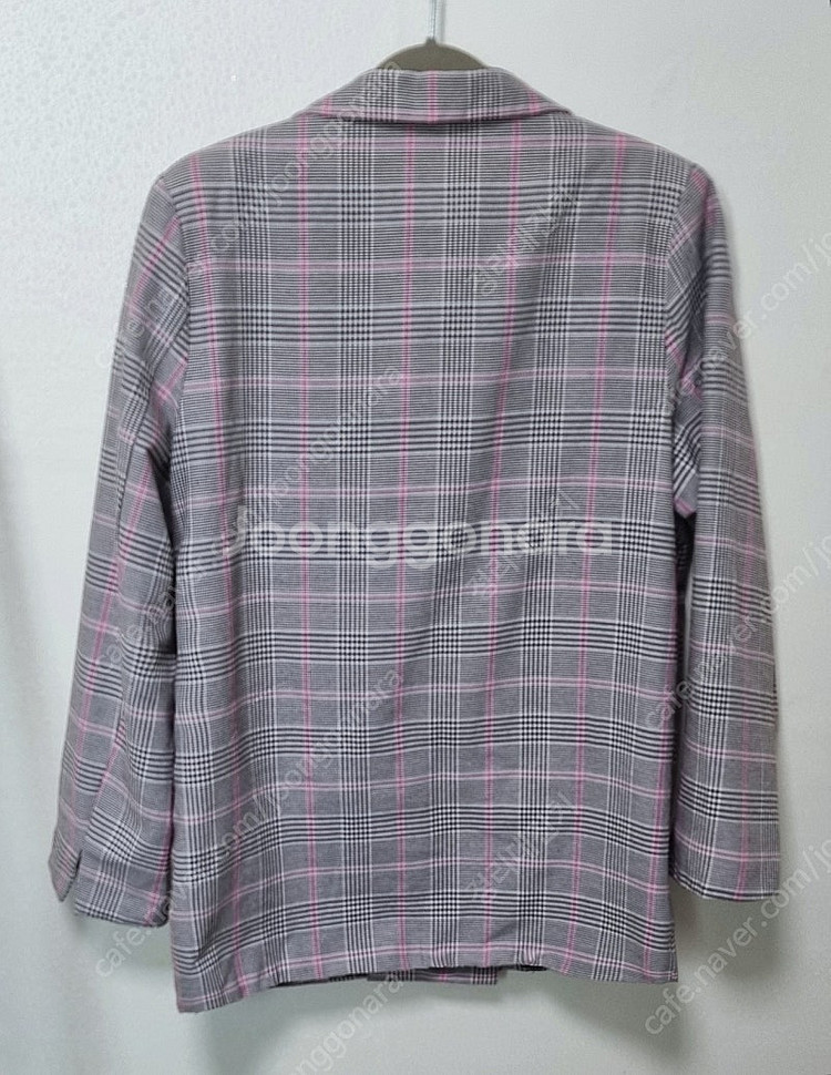 샐리 더블버튼 체크 자켓--6