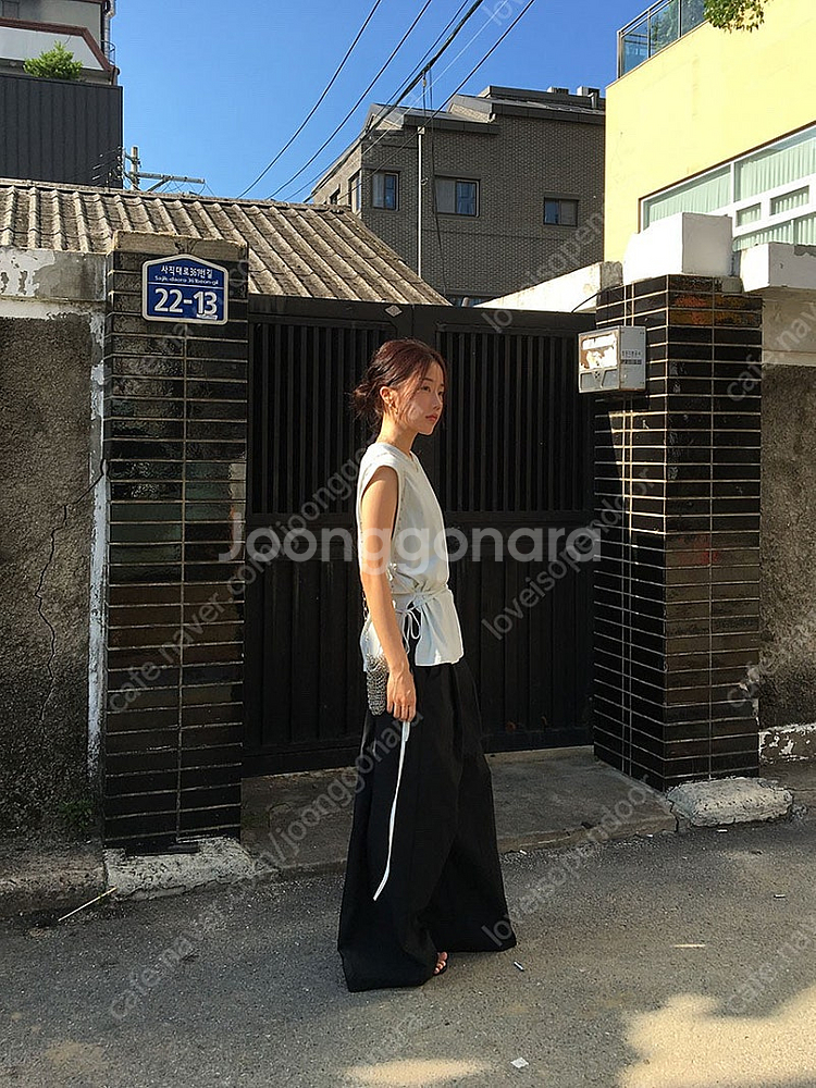 미닝아웃 menaingout mer 핀턱 와이드 팬츠--2