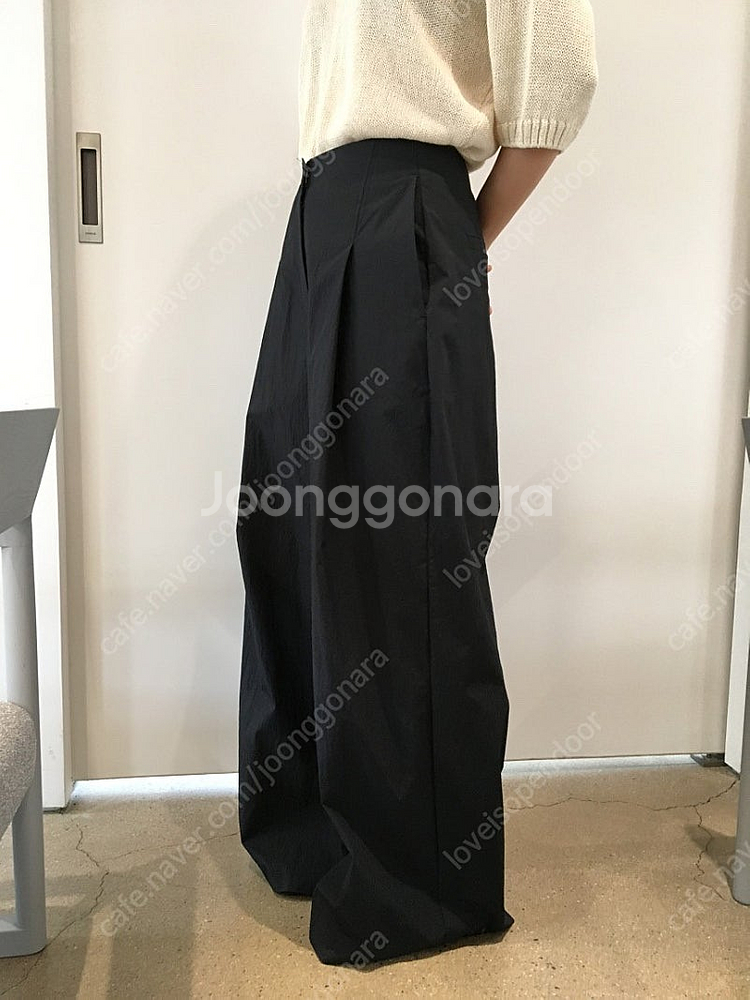 미닝아웃 menaingout mer 핀턱 와이드 팬츠--4