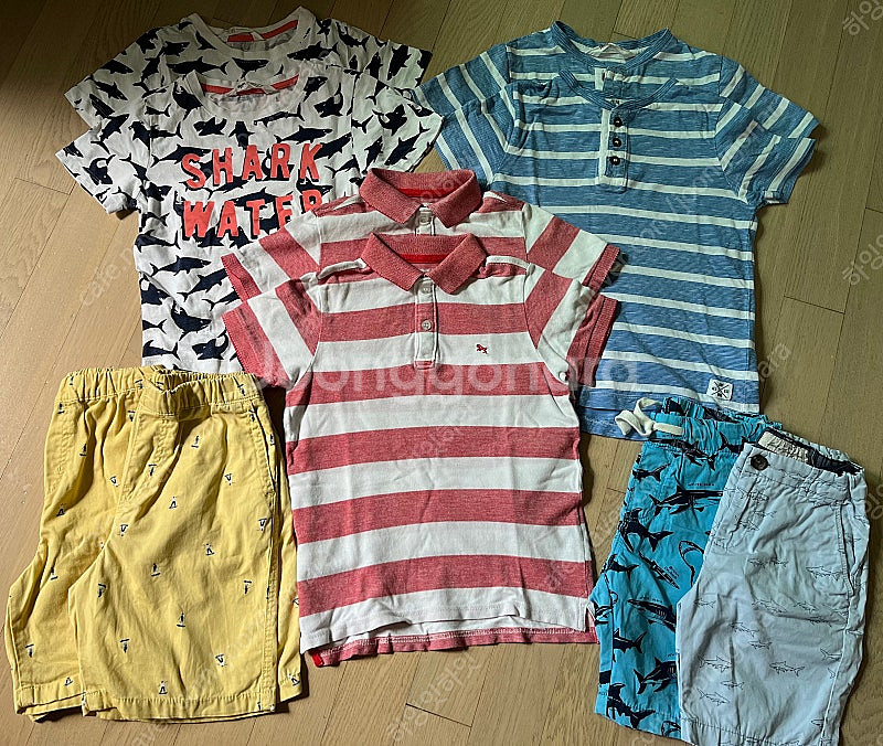 쌍둥이 H&M 반팔, 반바지 120 10벌--0