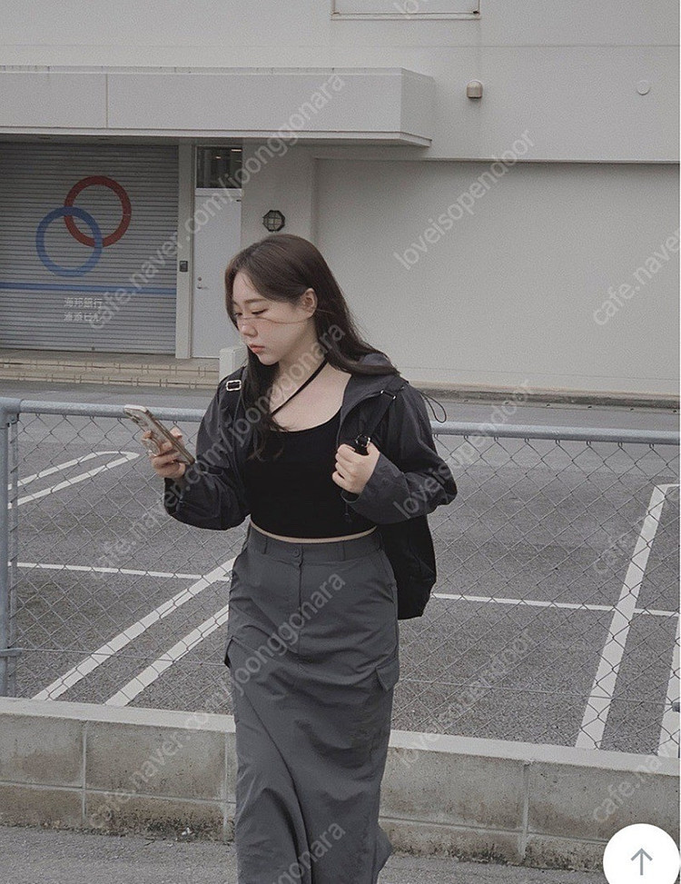 하비언니 MADE 나일론 카고 포켓 롱스커트 이미지