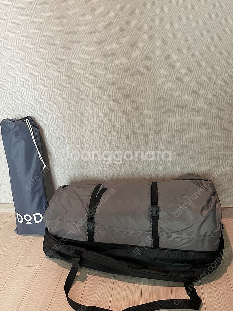 DOD 원폴 텐트 L 블랙 + 전용 그라운드 시트 + ...--1