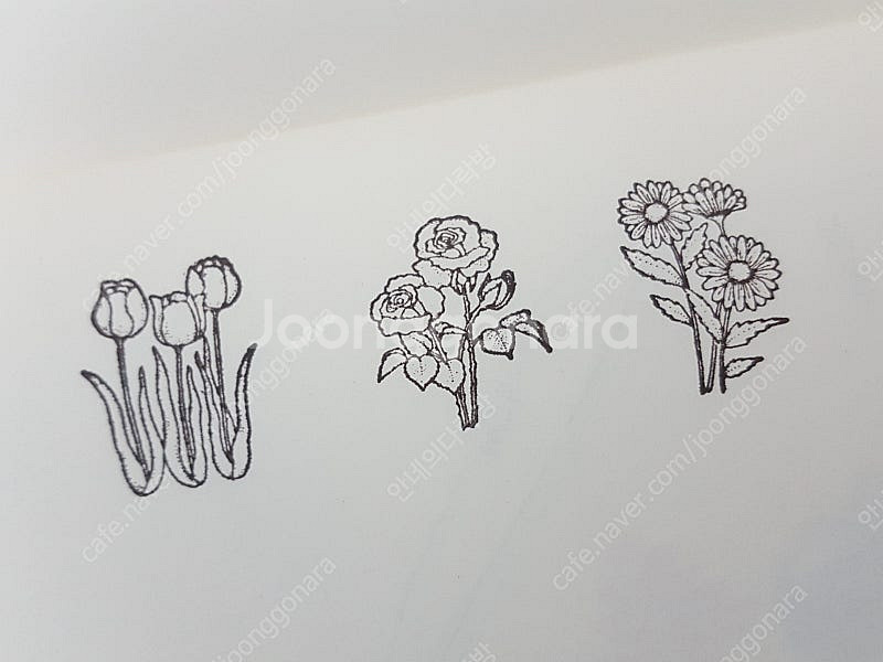 미국 히어로아츠 빈티지 스탬프 다꾸 식물 테디베어 꽃--4