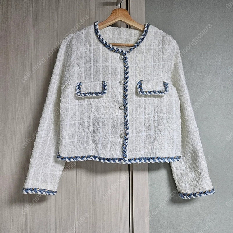 [새상품] 아이보리 포인트 트위드자켓--9