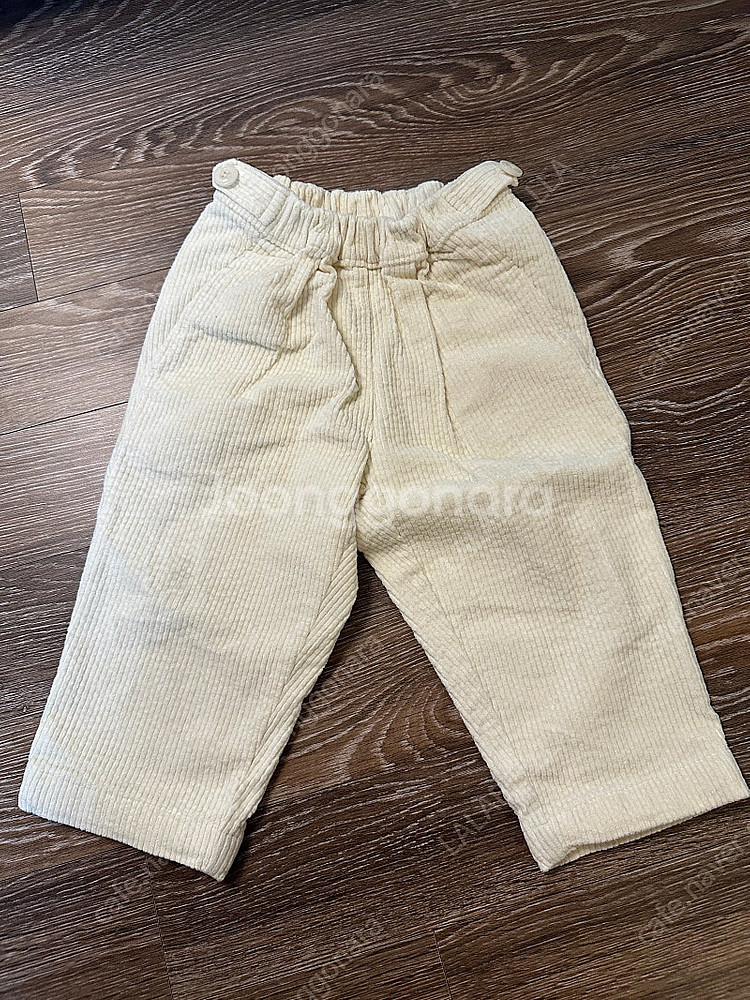 오프오프스튜디오 버튼 골덴 팬츠 M사이즈 (크림 아이보리/브라운)--1