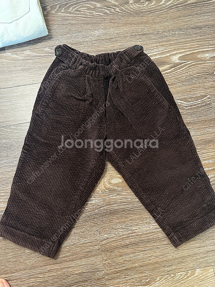 오프오프스튜디오 버튼 골덴 팬츠 M사이즈 (크림 아이보리/브라운)--3