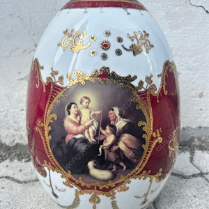 빈티지 도자기 핸드메이드 페인팅 이스터에그 부활절 달걀