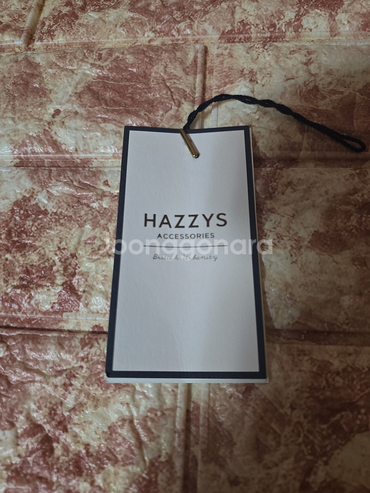 HAZZYS 헤지스 여자가방 블랙 체크배색 소가죽 토트...--7