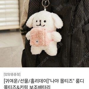 [새상품] 몰티즈 키링 보조배터리 인형 세트