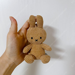 본톤토이 미피 코듀로이 토끼 인형 키링 베이지