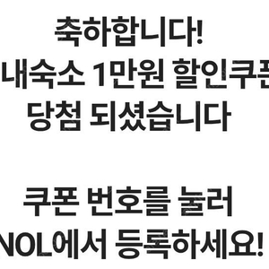 NOL 국내숙소 할인 쿠폰 1만원권2장 5천원권1장 팝니다.