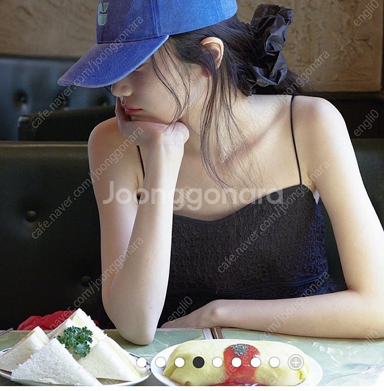 (카리나,나나 착용)칼린 뉴 로고 워시드 캡 J7410...--1