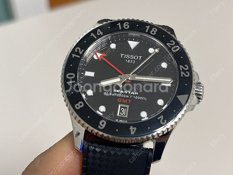 티쏘 씨스타 GMT 40mm 보증서포함 풀박--2