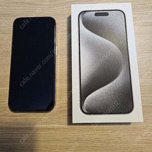 자급제 아이폰15프로 화이트 128gb, 배터리94%, 애캐플26.8.7까지