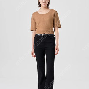 새상품 에잇세컨즈 숏버전 부츠컷 26 블랙