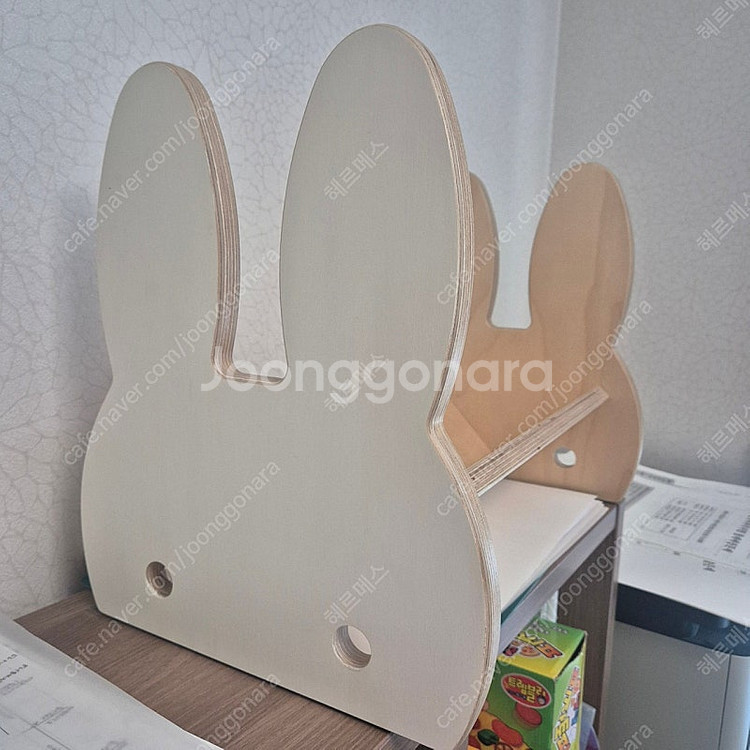 에이블미미 원목 자작나무 토끼 책꽂이 유아 미니책장--0