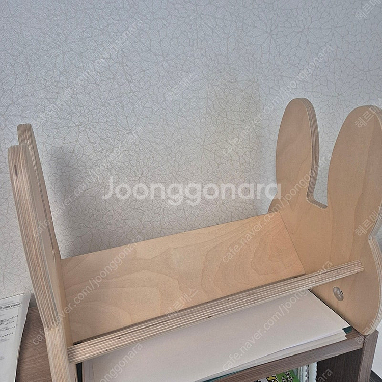 에이블미미 원목 자작나무 토끼 책꽂이 유아 미니책장--1