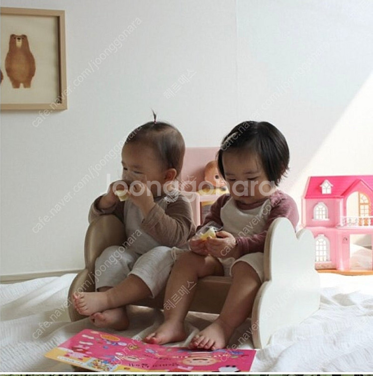 에이블미미 원목 자작나무 토끼 책꽂이 유아 미니책장--4
