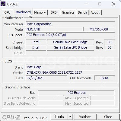 인텔 NUC NUC7CJ 미니 pc--7