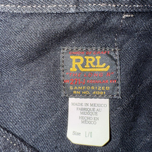 RRL 더블알엘 블랙 트러커 데님 lot271 L 라지 사이즈