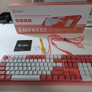 콕스 엠프리스 리빙 코랄 에디션 무접점 풀윤활 키보드 저렴하게 드려요