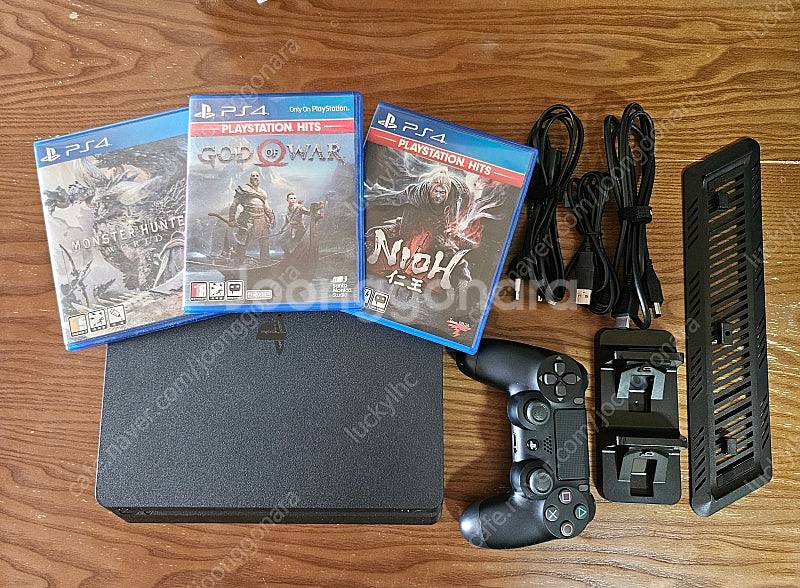 PS4 슬림 500기가 CUH-2218A 타이틀3개 포...--0
