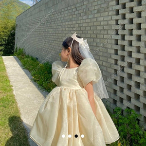 옐로우버터 무드밍 드레스 옐로베이지 생일드레스 XS 90