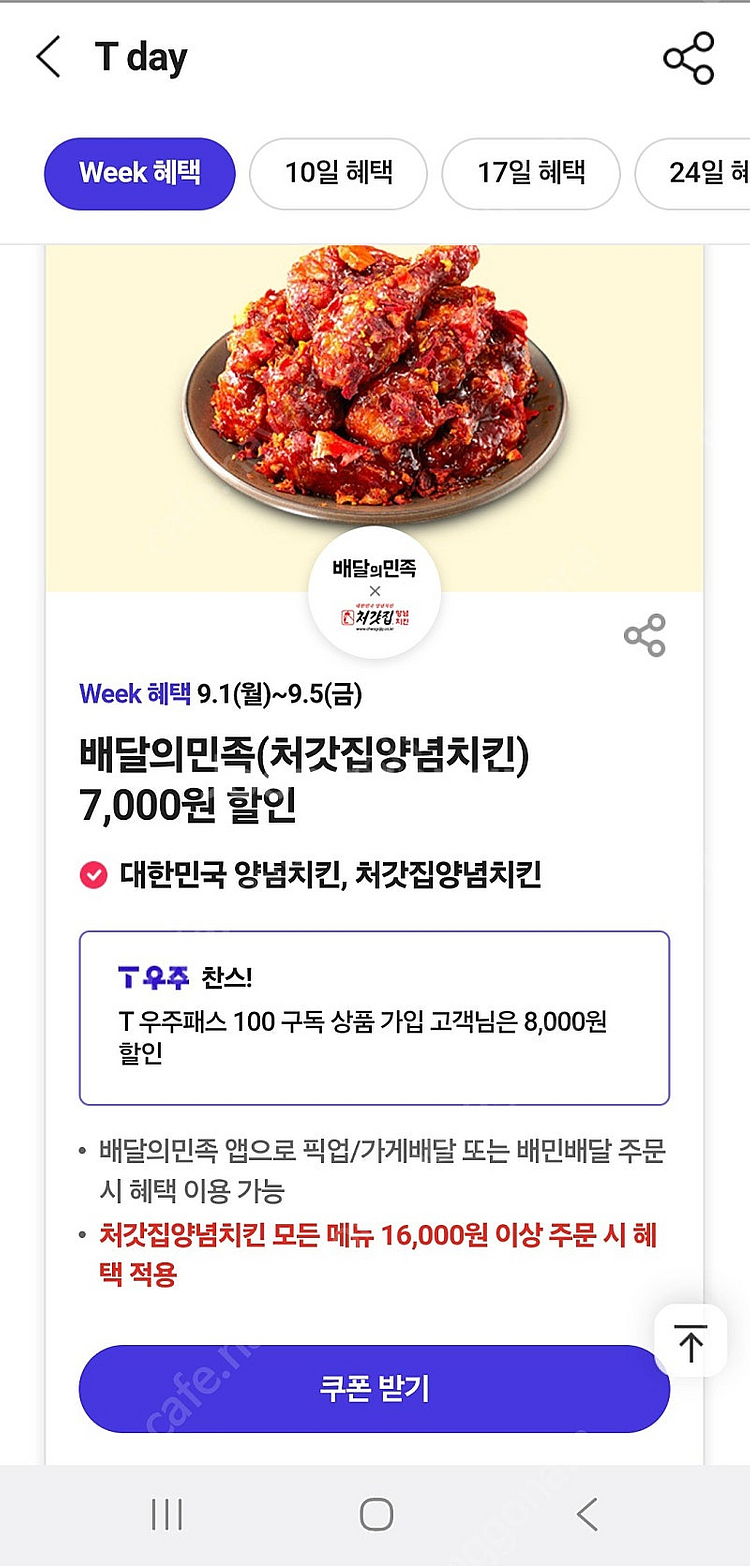 티데이 처갓집 셀러디 롯데월드 모아진 CGV 콤보 미트프로젝트--0