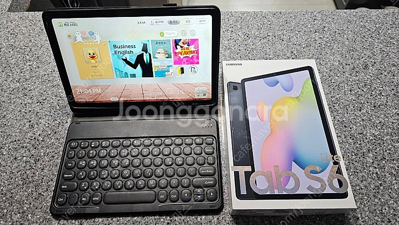 하프스터디 갤럭시 탭 s6 lite 풀박스 팝니다.--2