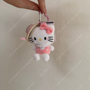 밀짚모자 키티 키링(새상품)