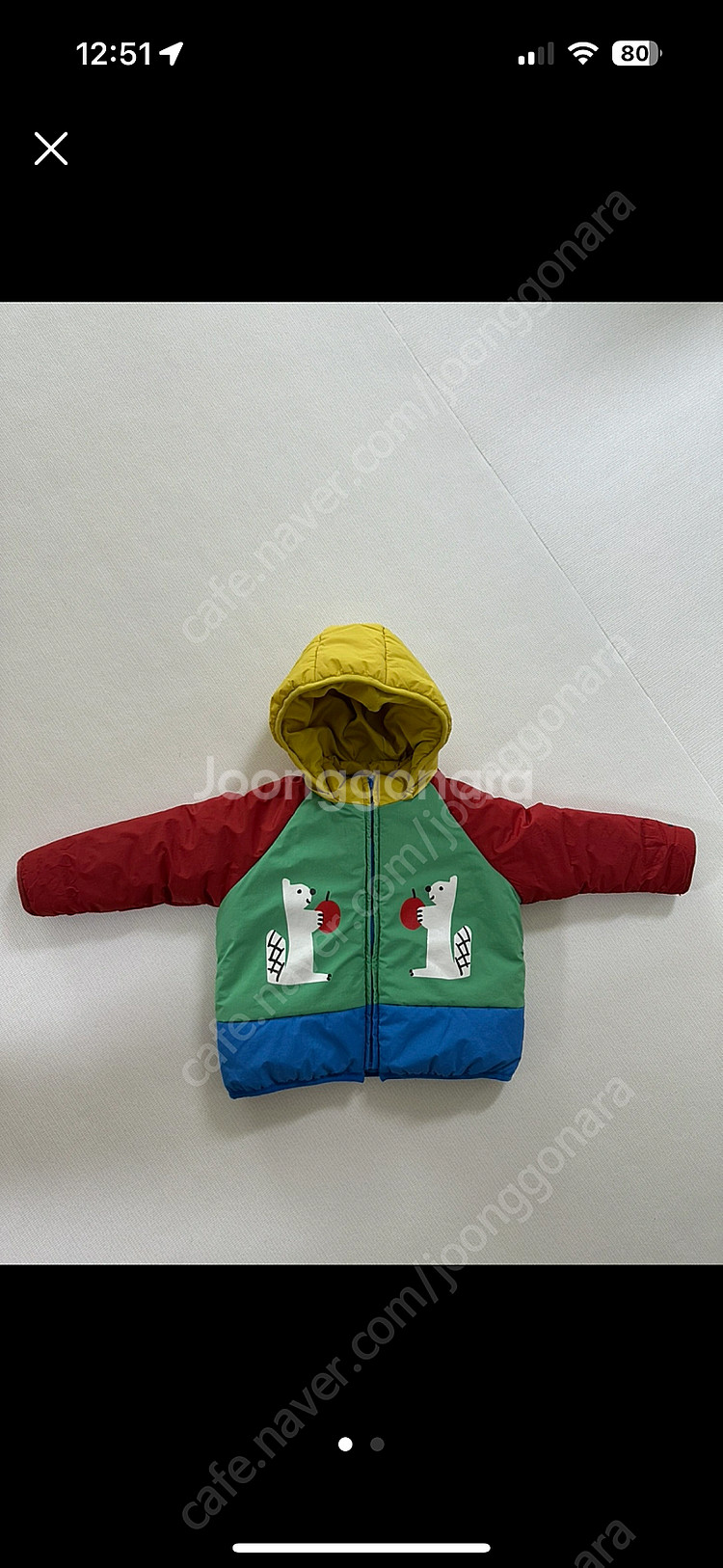 보보쇼즈 다람쥐패딩 12m 2회 착용 (12-18m)--0