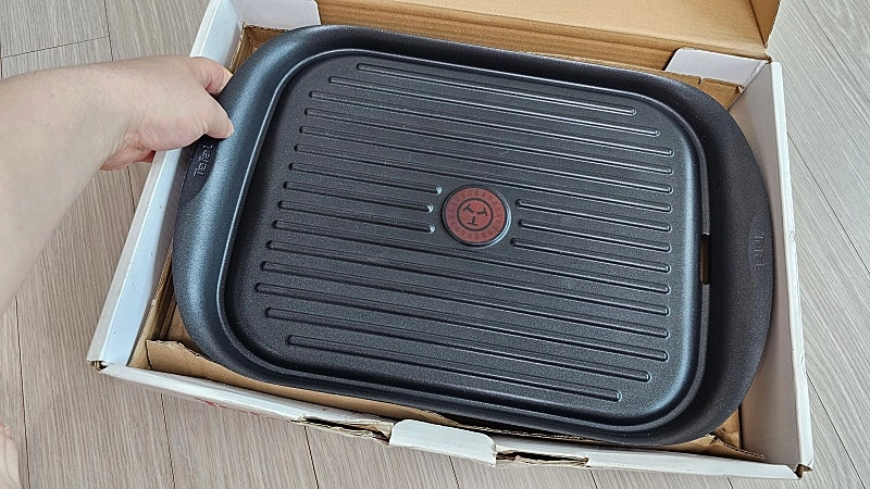 테팔 사각 열센서 알루미늄 그릴팬 슈프림 구스토 이미지