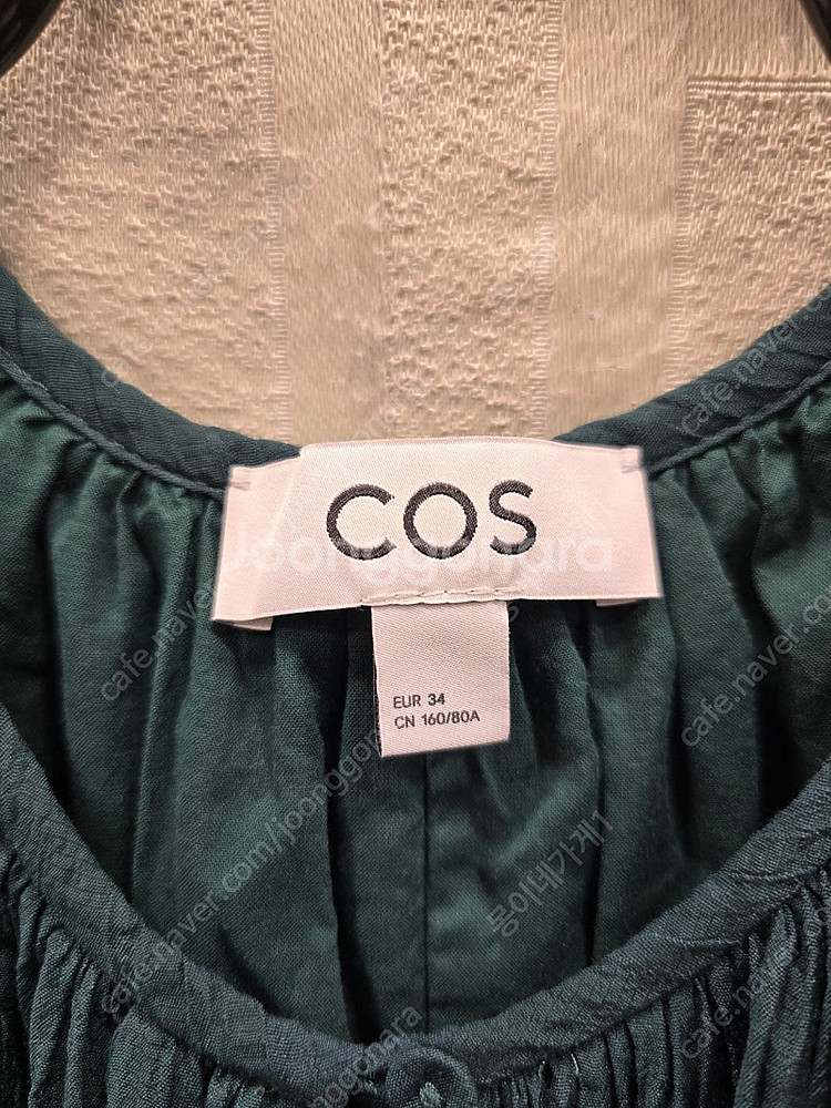 COS 코스 그린 플리츠 미니 원피스 S~M--8