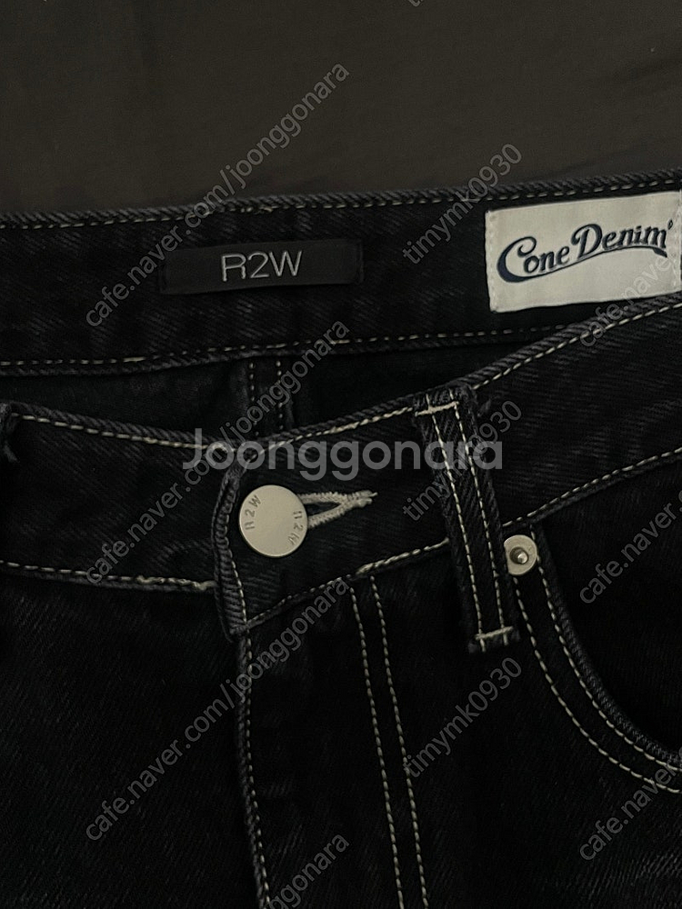 R2W 웨비 와이드 블랙데님--1