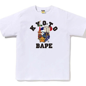 [2XL]베이프 컬리지 로고 티셔츠 교토 페스티벌 한정판 // Bape college logo kyoto exclusive