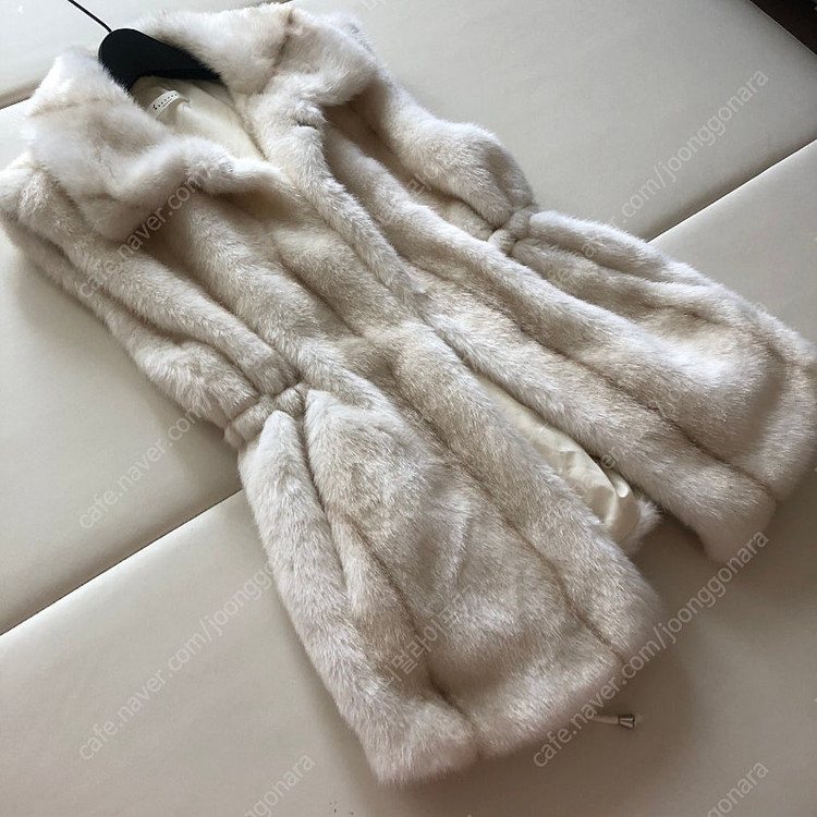 프리미엄 에코퍼 페이크 밍크퍼 베스트 조끼 출근룩 올드머니룩 이미지