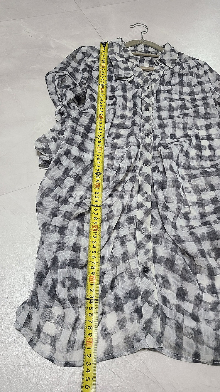 셔링 체크 블라우스? 치마?--4