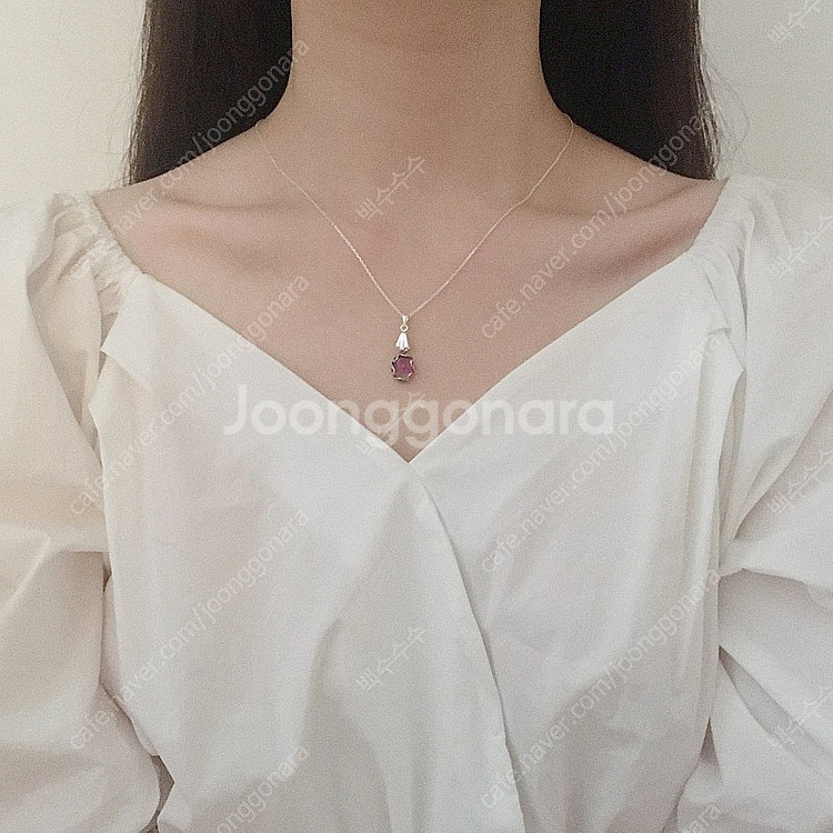 희희공방 플로라이트 원석 쉘 목걸이 실버 925--4