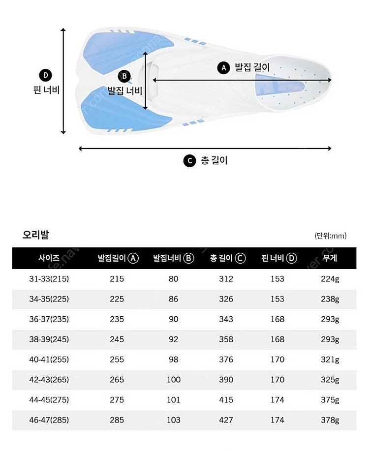 아레나 오리발 XL(275) 롱핀, 새상품 숏핀, 가방--8