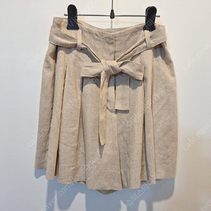 자라 ZARA 여성 리본 린넨 반바지